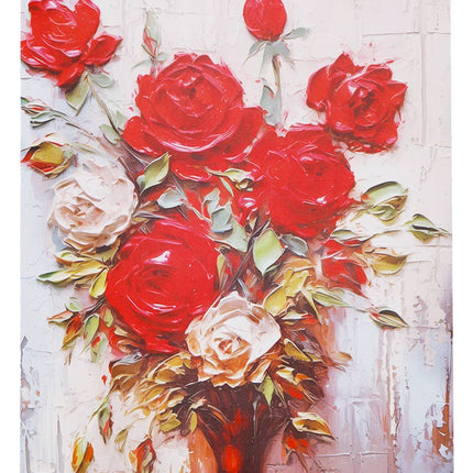 Rose Floral Paint Art Paper Carrying Gift Bag