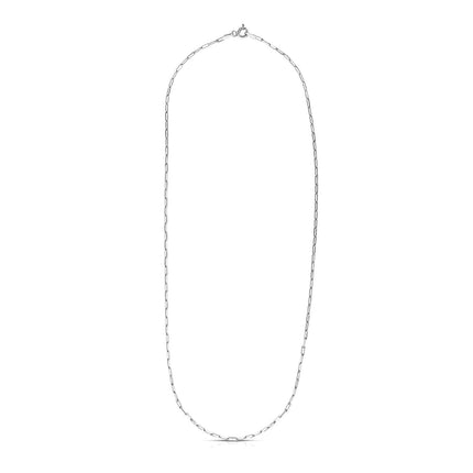 Sterling Silver Rhodium Plated Paperclip Chain (1.8 mm)