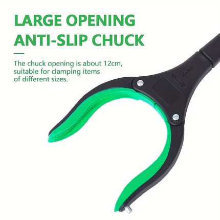 Heavy-Duty Steel Folding Trash Picker – 32" with Magnet & Anti-Slip Handle