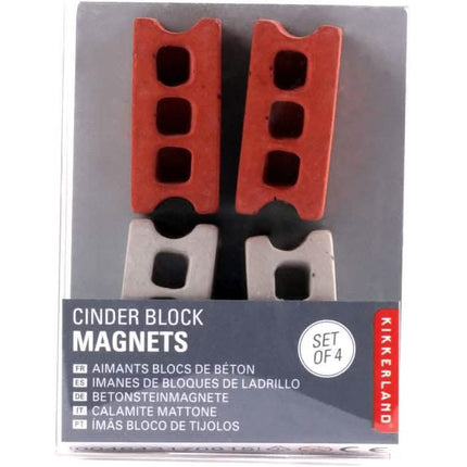 8-Pack: Multicolored Kikkerland Cinder Block Magnets