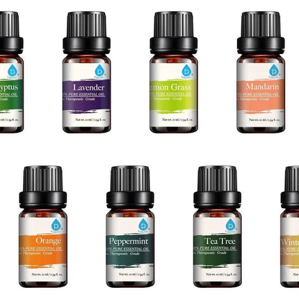 8-Pack: Pursonic 100% Pure Aromatherapy Essential Oils Set