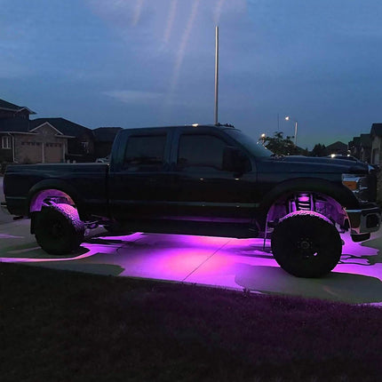 8-Pieces: Auto RGB LED Rock Light Kit