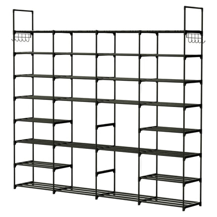8-Tier Shoe Rack Metal Shoe Storage Shelf