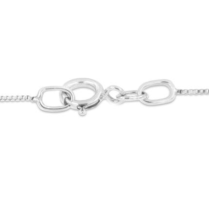 10k Rose Gold and Sterling Silver 1/10ct TDW Round Cut Diamond Interlocked Heart and Ribbon Pendant Necklace (H-I, I1-I2)