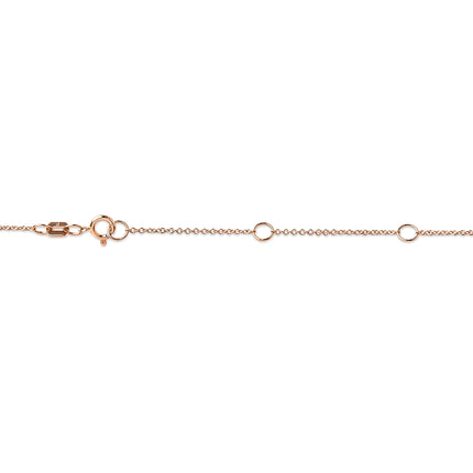 10K Rose Gold 1/5 Carat Round Brilliant-Cut Diamond Modern Bezel-Set Solitaire 16"-18" Pendant Necklace (H-I Color, SI2-I1 Clarity)