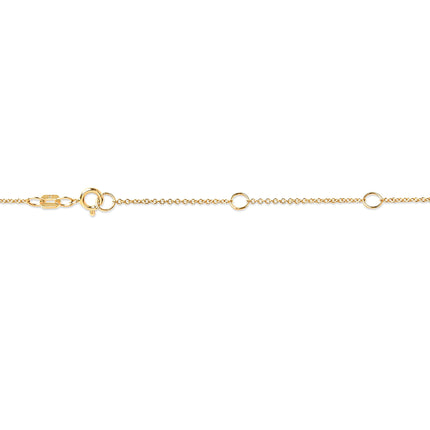 10K Yellow Gold 1/3 Carat Round Brilliant-Cut Diamond Modern Bezel-Set Solitaire 16"-18" Pendant Necklace (H-I Color, SI2-I1 Clarity)
