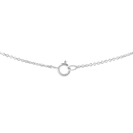 IGI Certified 14k White Gold 1/2 cttw Lab Grown Oval Shape Solitaire Diamond East West 18" Pendant Necklace (E-F Color, VS1-VS2 Clarity)
