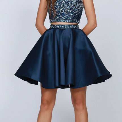 Juliet 811 Two-Piece Short Dress Cut-Out Back