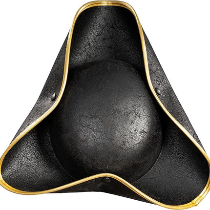 Pirate Tricorn Hat Faux Leather – Colonial Renaissance Costume Cosplay Hat