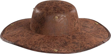 Pirate Tricorn Hat Faux Leather – Colonial Renaissance Costume Cosplay Hat