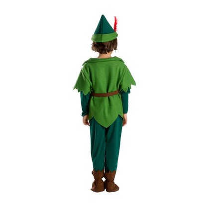 Kids Peter Pan Costume with Hat and Shoe Covers