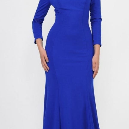 CLEARANCE - Poly USA | Ed Young 8378 Off-Shoulder Long Dress with Long Sleeves (Size M)