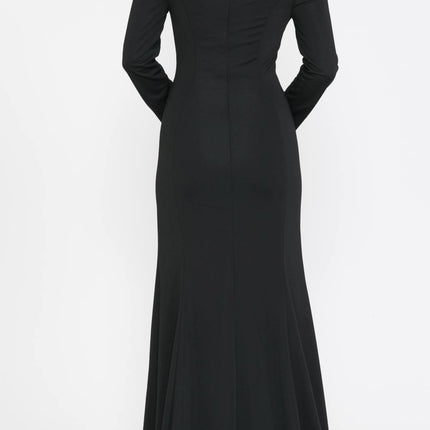 CLEARANCE - Poly USA | Ed Young 8378 Off-Shoulder Long Dress with Long Sleeves (Size M)