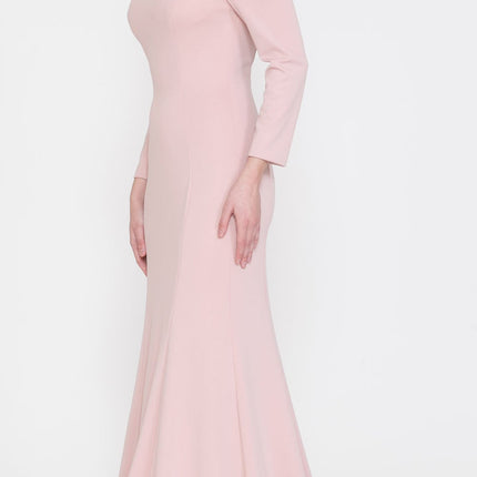 CLEARANCE - Poly USA | Ed Young 8378 Off-Shoulder Long Dress with Long Sleeves (Size M)