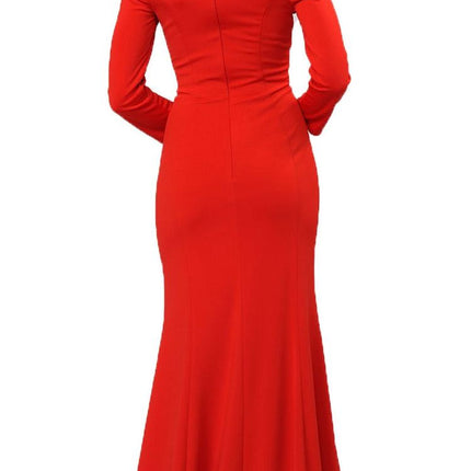 CLEARANCE - Poly USA | Ed Young 8378 Off-Shoulder Long Dress with Long Sleeves (Size M)