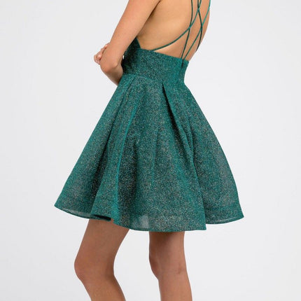 CLEARANCE - Juliet 850 Short V-Neck A-Line Dress with Pockets (Size Small)