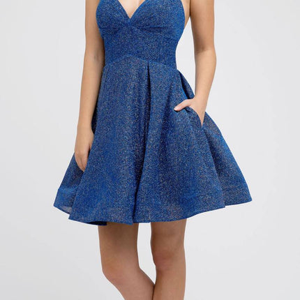 CLEARANCE - Juliet 850 Short V-Neck A-Line Dress with Pockets (Size XS)