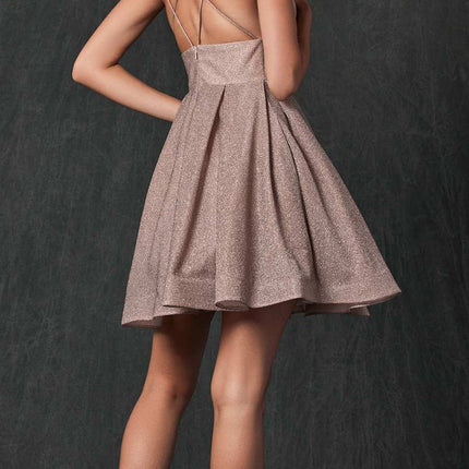 CLEARANCE - Juliet 850 Short V-Neck A-Line Dress with Pockets (Size Small)