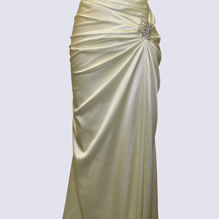 CLEARANCE - Cinderella Divine 8530 Satin Dress Ruched Bodice Sweetheart