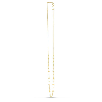 14k Yellow Gold Bead Necklace