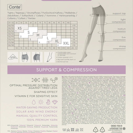 Tights Conte Active Soft 20 Den - Shaping Support with Vitamin E