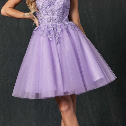 Juliet 860 Short Floral Applique BaDoll Dress