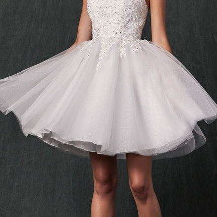 Juliet 860 Short Floral Applique BaDoll Dress