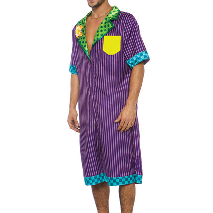2 PC Super Villain Costume, Includes Character Jumpsuit with Pockets, Double Sided Zipper, and Face Mask Bandana - Multicolor - MED/LGE