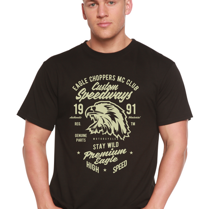 Custom Speedways Premium Eagle Men's Bamboo Viscose/Organic Cotton Short Sleeve Graphic T-Shirt