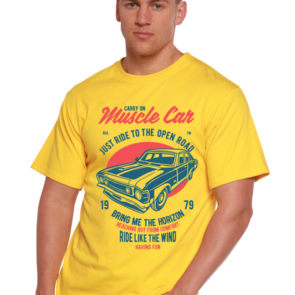 Muscle Car Spun Bamboo® Men's Bamboo Viscose/Organic Cotton Short Sleeve Graphic T-Shirt
