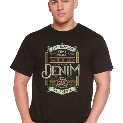 Denim California Men's Bamboo Viscose/Organic Cotton Short Sleeve Graphic T-Shirt