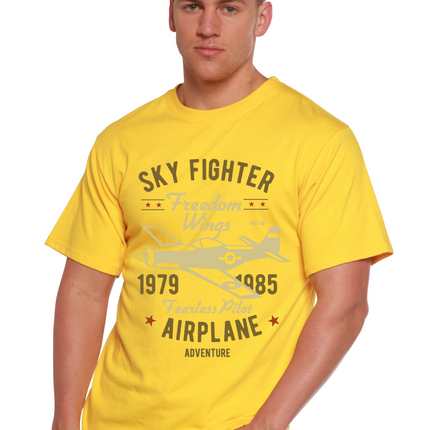 Sky Fighter Spun Bamboo® Men's Bamboo Viscose/Organic Cotton Short Sleeve Graphic T-Shirt