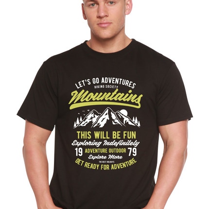Let's Go Adventure Men's Bamboo Viscose/Organic Cotton Short Sleeve Graphic T-Shirt