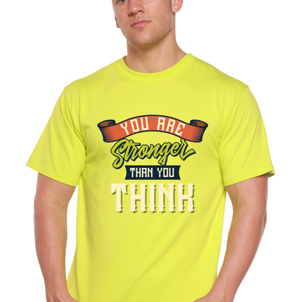 You Are Stronger Than You Think Men's Bamboo Viscose/Organic Cotton Short Sleeve Graphic T-Shirt