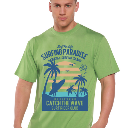 Surfing Paradis Spun Bamboo® Men's Bamboo Viscose/Organic Cotton Short Sleeve Graphic T-Shirt