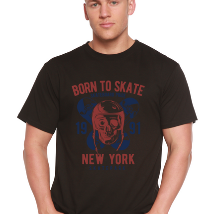 Born To Skate 1991 New York Men's Bamboo Viscose/Organic Cotton Short Sleeve Graphic T-Shirt