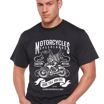 Motorcycles Men's Bamboo Viscose/Organic Cotton Short Sleeve Graphic T-Shirt