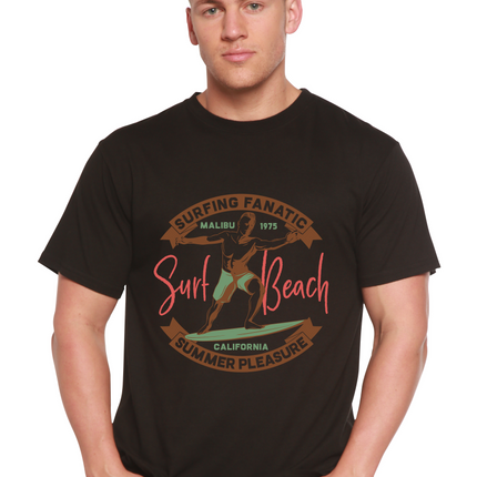 Surf Beach Men's Bamboo Viscose/Organic Cotton Short Sleeve Graphic T-Shirt