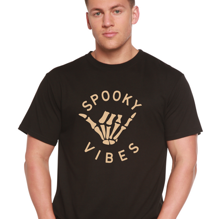 Spooky Vibes Men's Bamboo Viscose/Organic Cotton Short Sleeve Graphic T-Shirt
