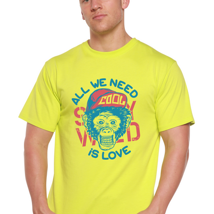 All We Need is Love Men's Bamboo Viscose/Organic Cotton Short Sleeve Graphic T-Shirt