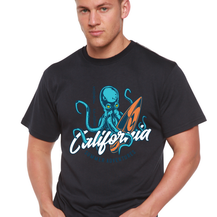 California Summer Adventures Men's Bamboo Viscose/Organic Cotton Short Sleeve Graphic T-Shirt