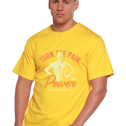 Turn The Pain Men's Bamboo Viscose/Organic Cotton Short Sleeve Graphic T-Shirt