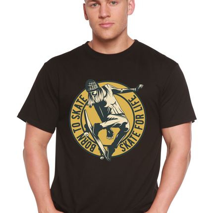 Skate For Life Men's Bamboo Viscose/Organic Cotton Short Sleeve Graphic T-Shirt