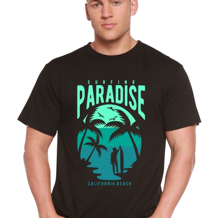 Surfing Paradise California Spun Bamboo® Men's Bamboo Viscose/Organic Cotton Short Sleeve Graphic T-Shirt