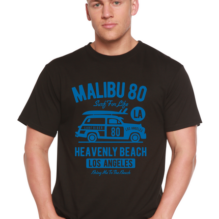 Malibu 80 Men's Bamboo Viscose/Organic Cotton Short Sleeve Graphic T-Shirt