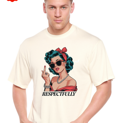 Respectfully Middle Finger Unisex Bamboo/Cotton Graphic T-Shirt