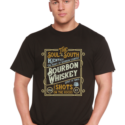 Bourbon Whiskey Men's Bamboo Viscose/Organic Cotton Short Sleeve Graphic T-Shirt