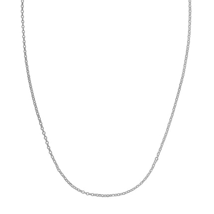 Double Extendable Cable Chain in 14k White Gold (1.40 mm)