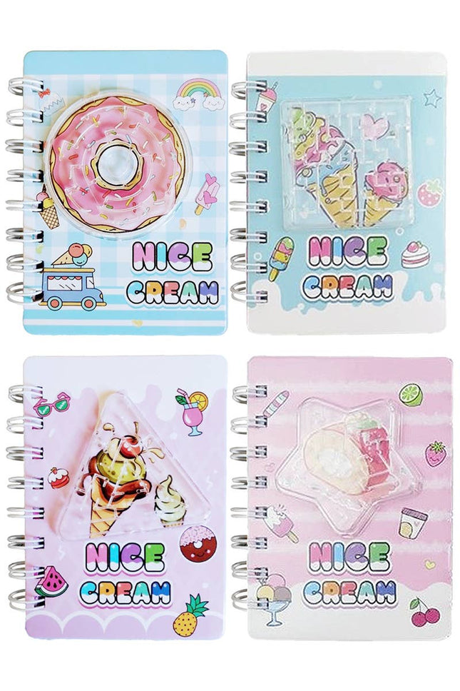 Ice Cream Mini Notebook with Maze Puzzle