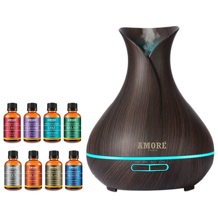 9-Pack: Ultrasonic Diffuser with Optional Essential Oil Gift Set
